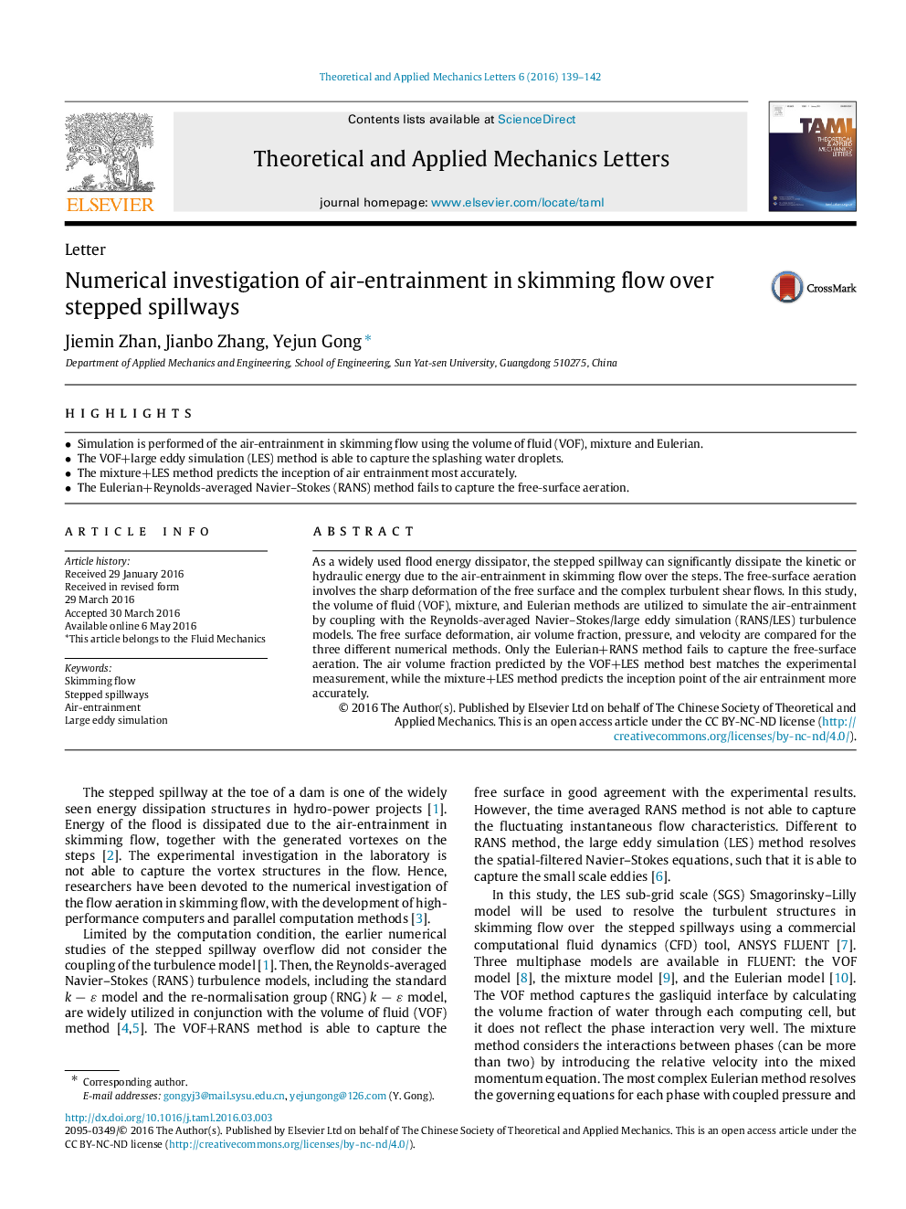 Numerical investigation of air-entrainment in skimming flow over stepped spillways