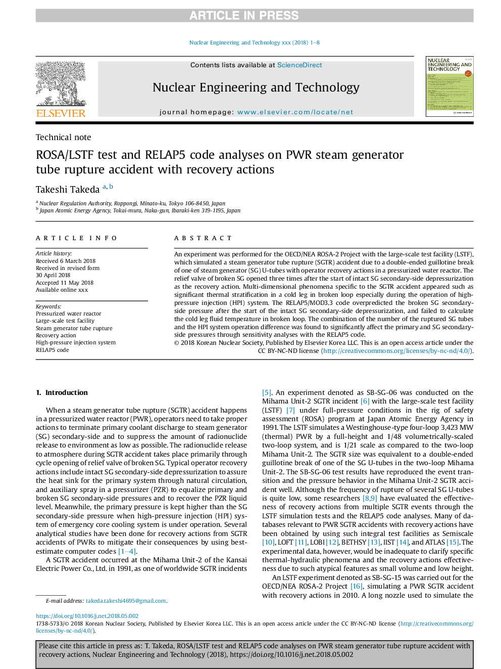 ROSA/LSTF test and RELAP5 code analyses on PWR steam generator tube rupture accident with recovery actions