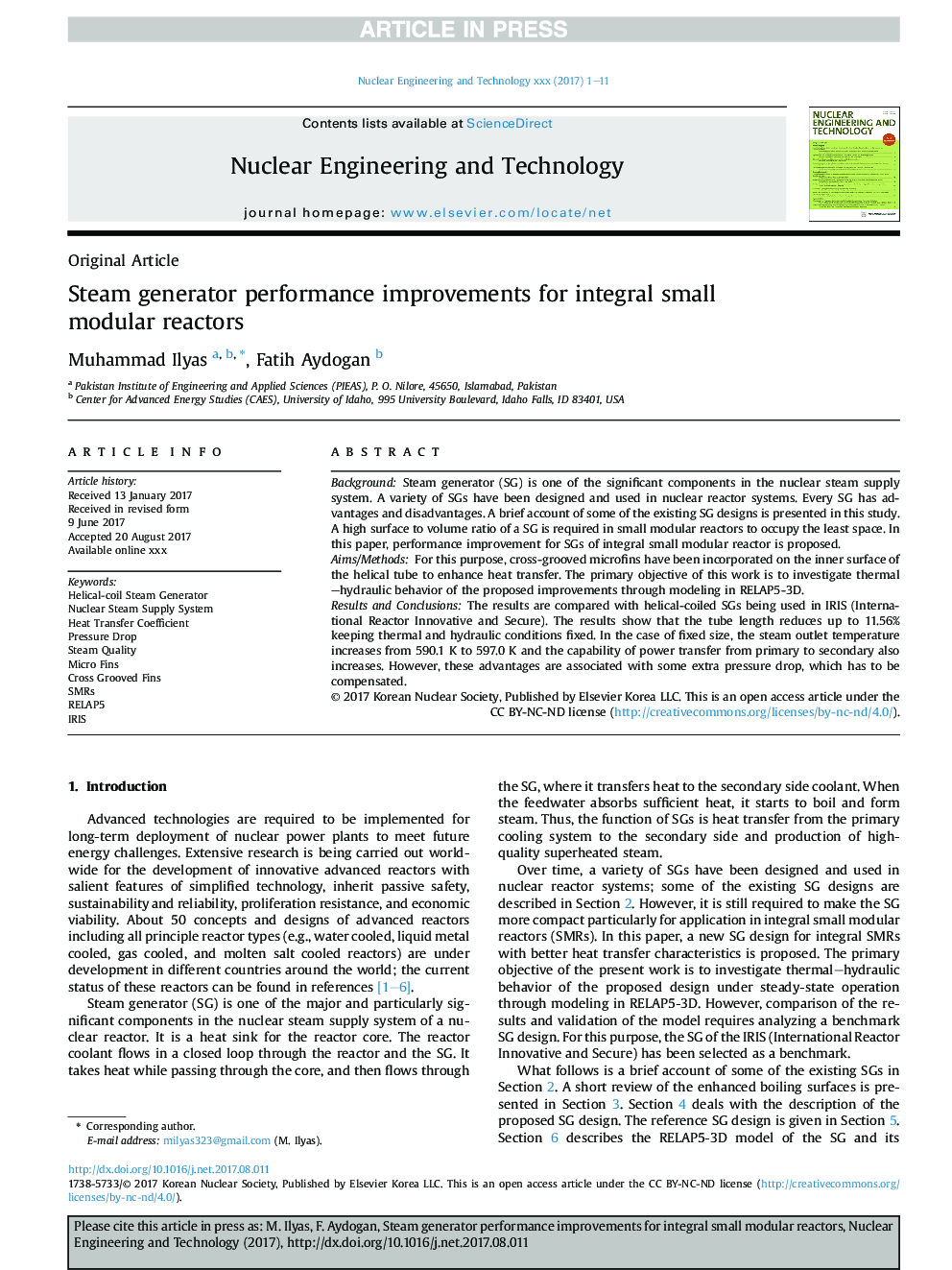 Steam generator performance improvements for integral small modular reactors