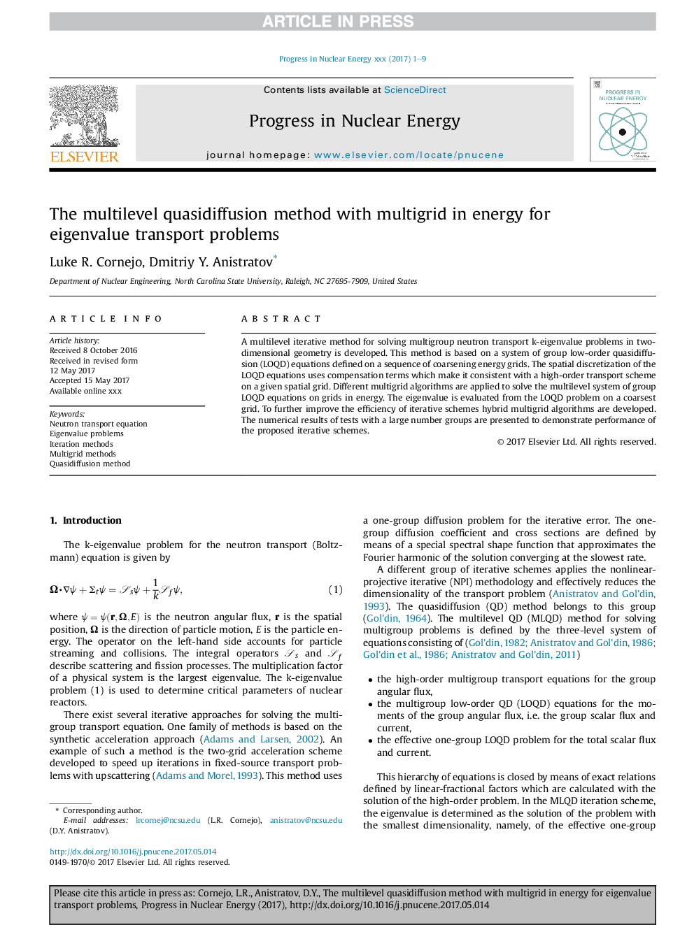 The multilevel quasidiffusion method with multigrid in energy for eigenvalue transport problems