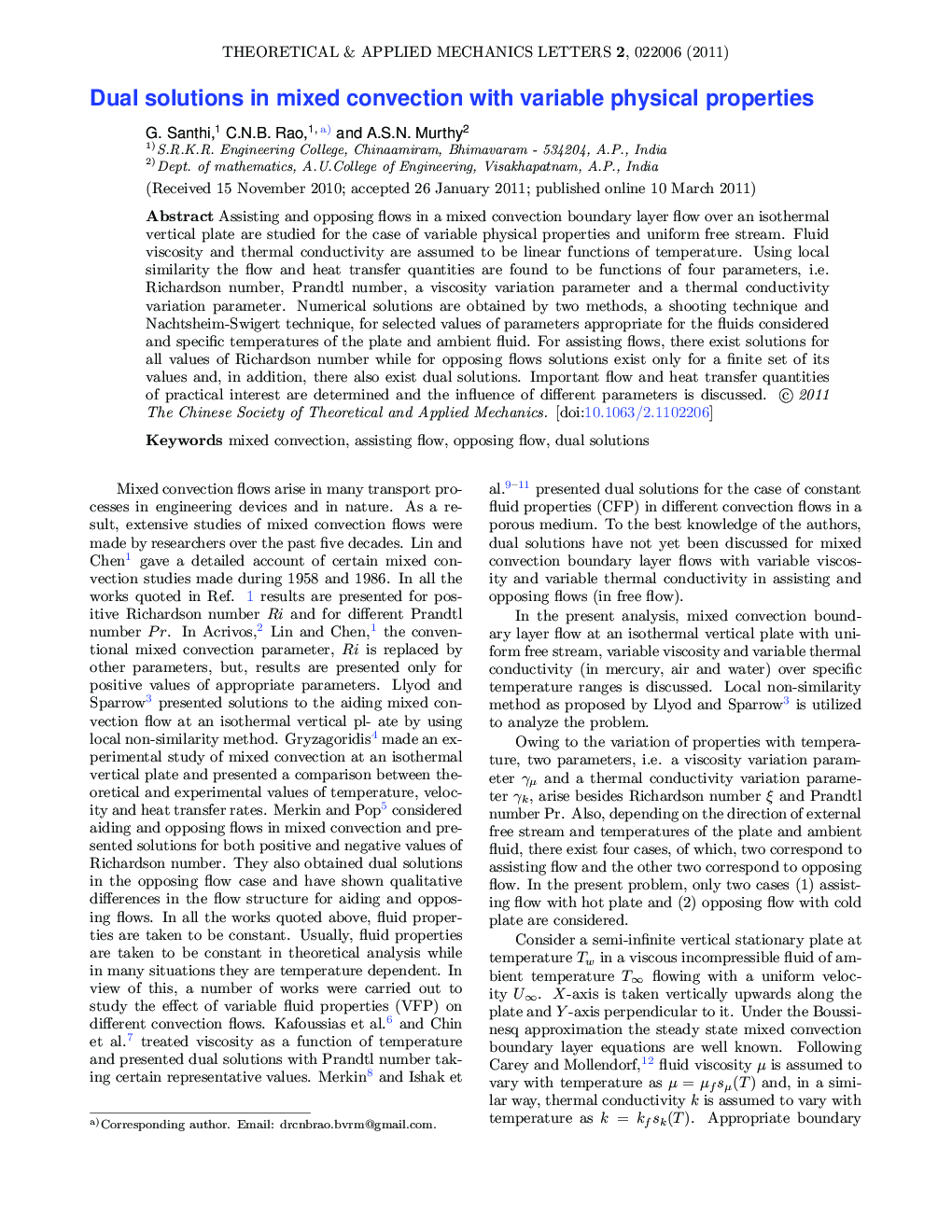 Dual solutions in mixed convection with variable physical properties