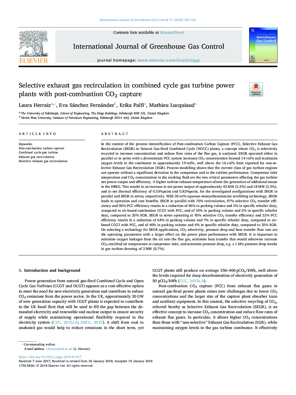 Selective exhaust gas recirculation in combined cycle gas turbine power plants with post-combustion CO2 capture