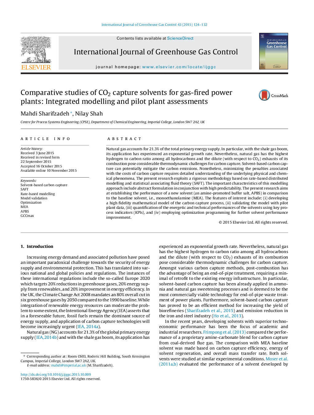 Comparative studies of CO2 capture solvents for gas-fired power plants: Integrated modelling and pilot plant assessments