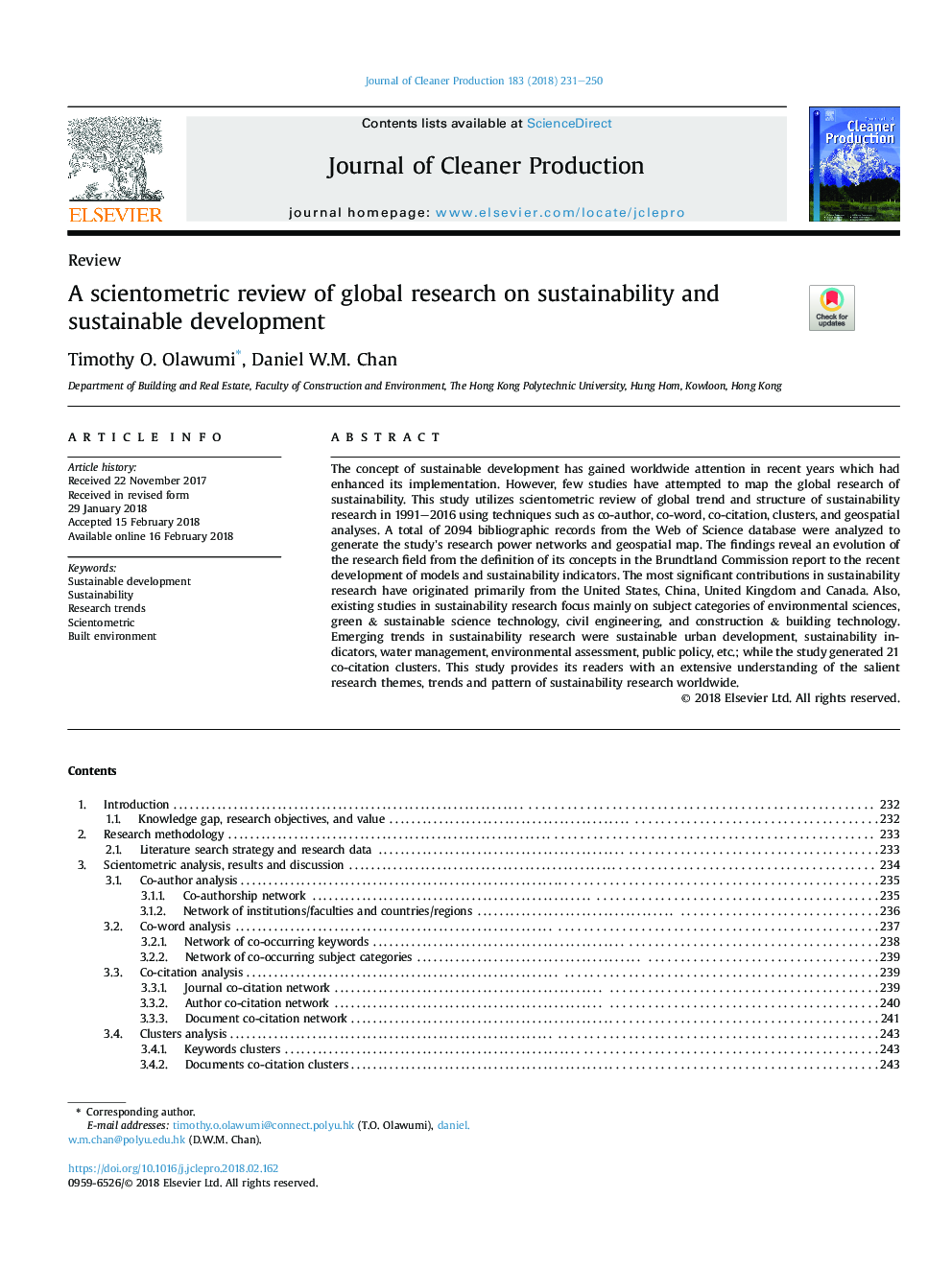 بررسی علمی تحقیق جهانی در مورد پایداری و توسعه پایدار 