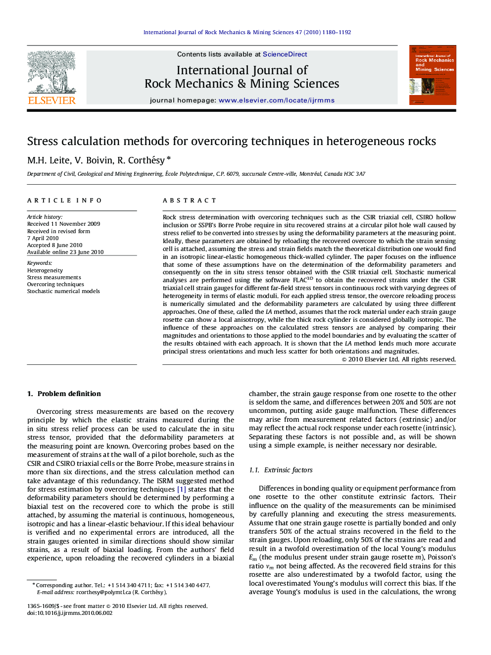 Stress calculation methods for overcoring techniques in heterogeneous rocks