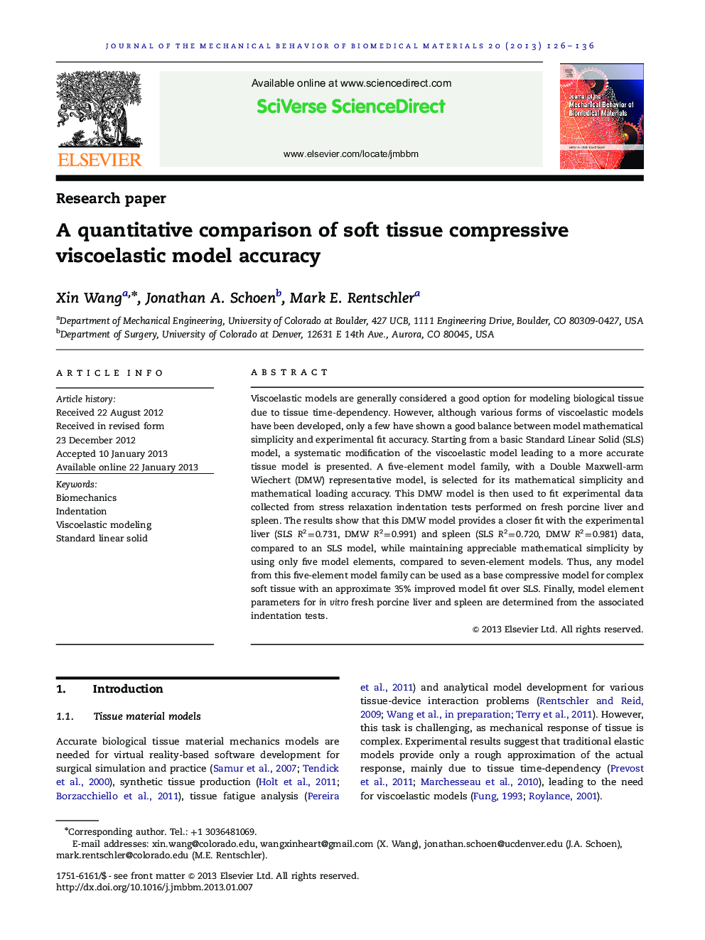 A quantitative comparison of soft tissue compressive viscoelastic model accuracy