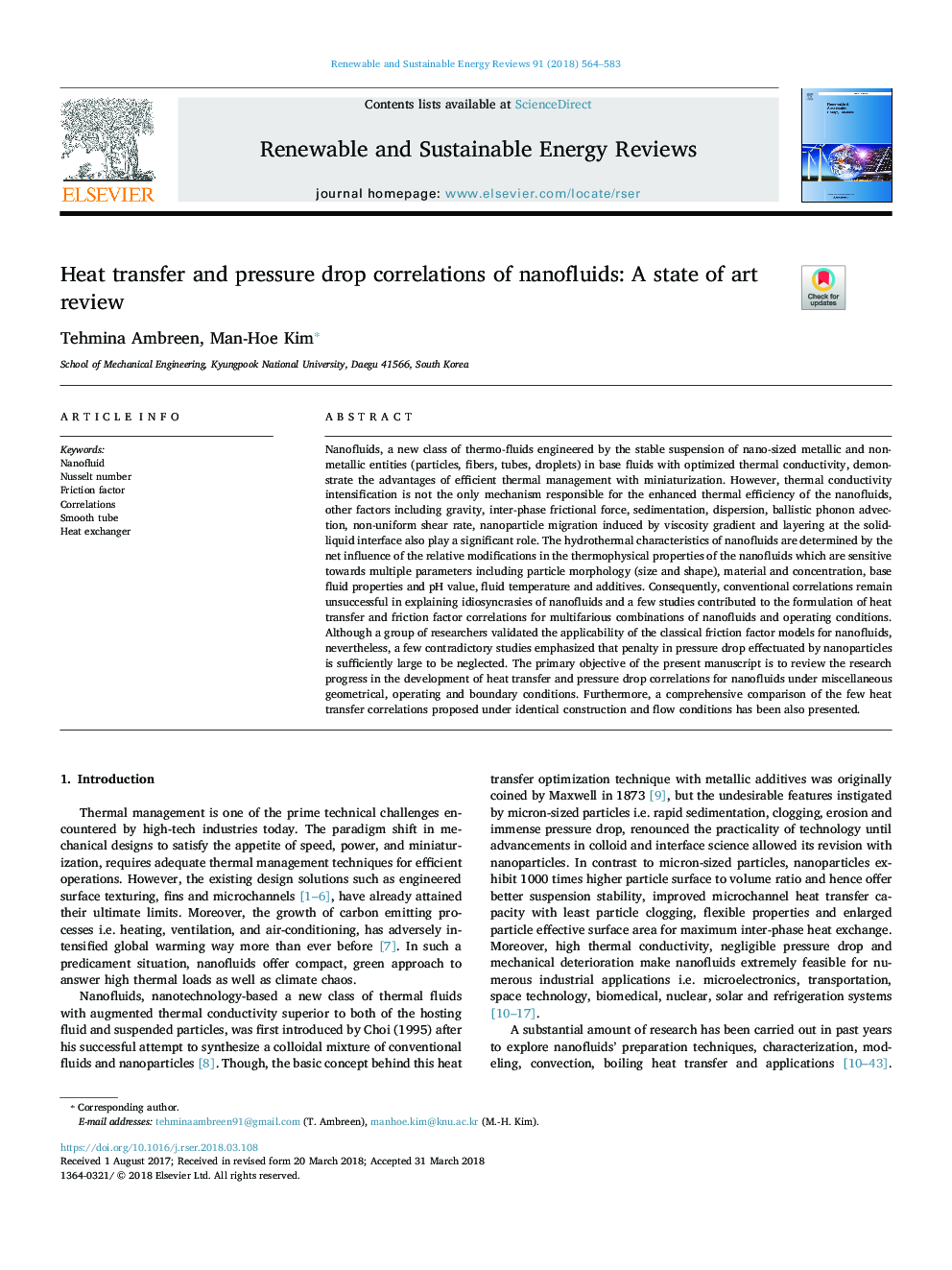 Heat transfer and pressure drop correlations of nanofluids: A state of art review