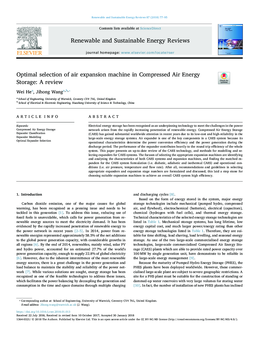 Optimal selection of air expansion machine in Compressed Air Energy Storage: A review