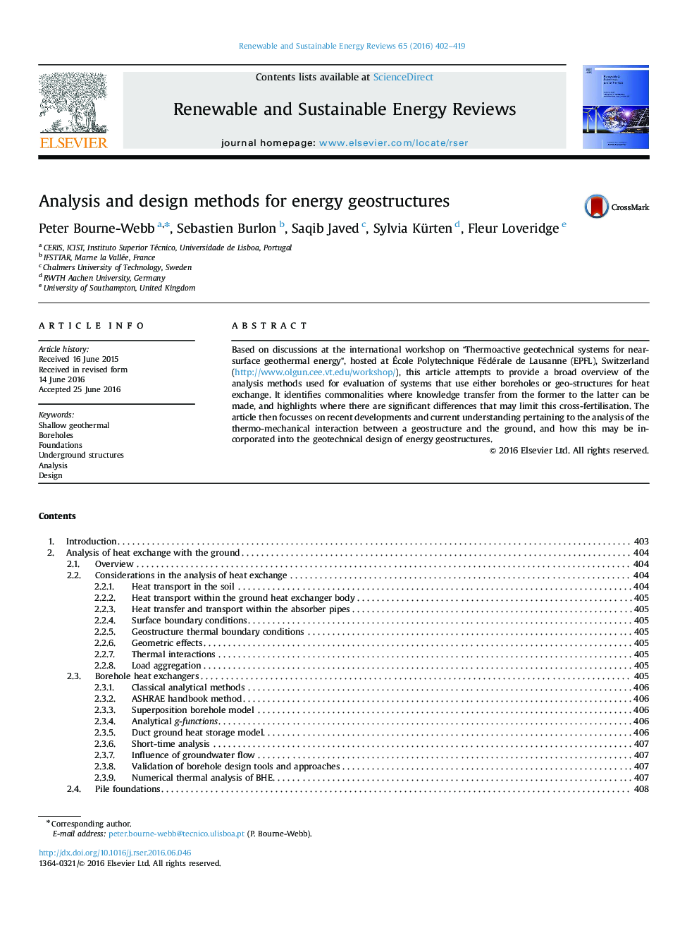 Analysis and design methods for energy geostructures