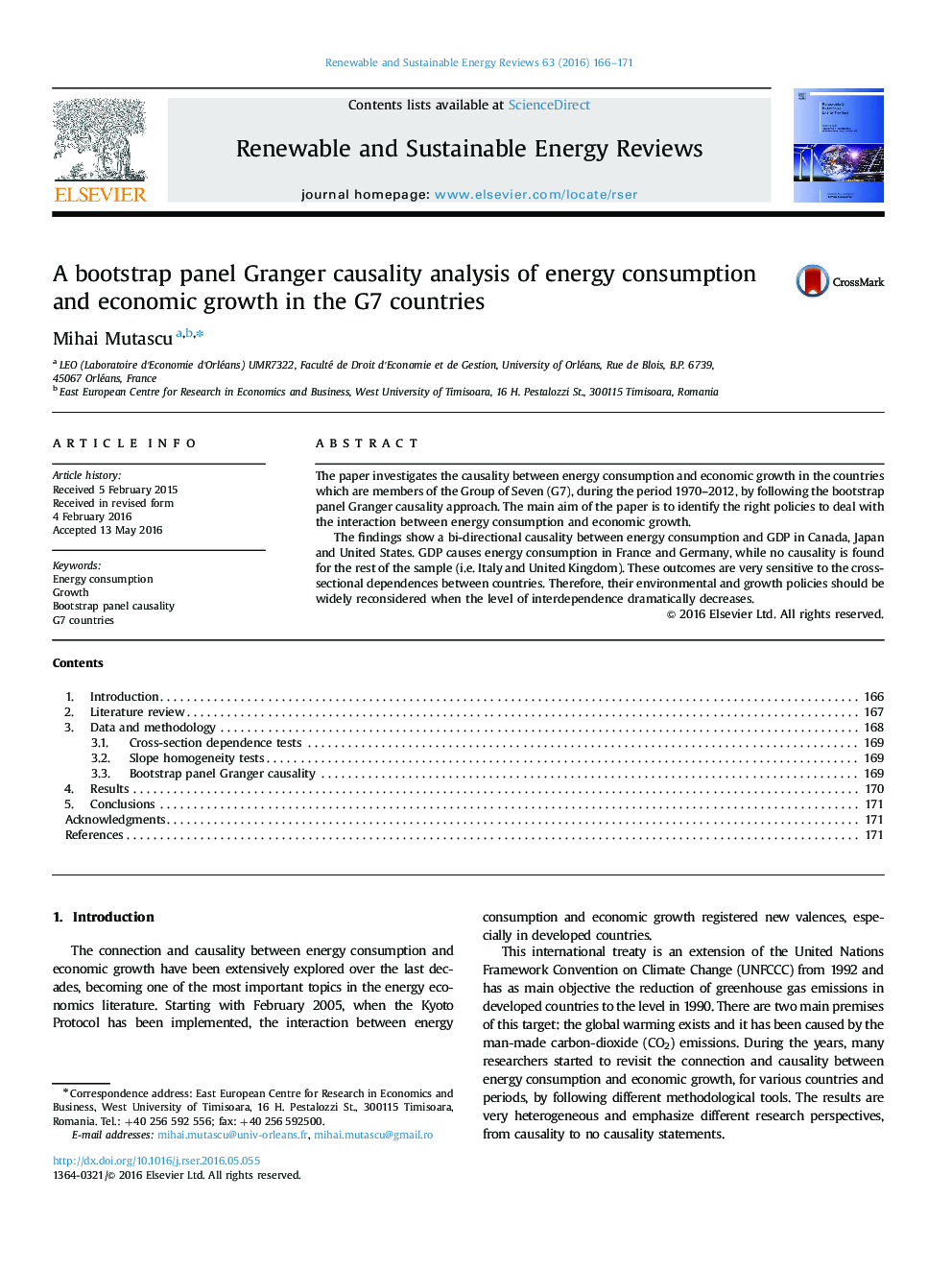 A bootstrap panel Granger causality analysis of energy consumption and economic growth in the G7 countries