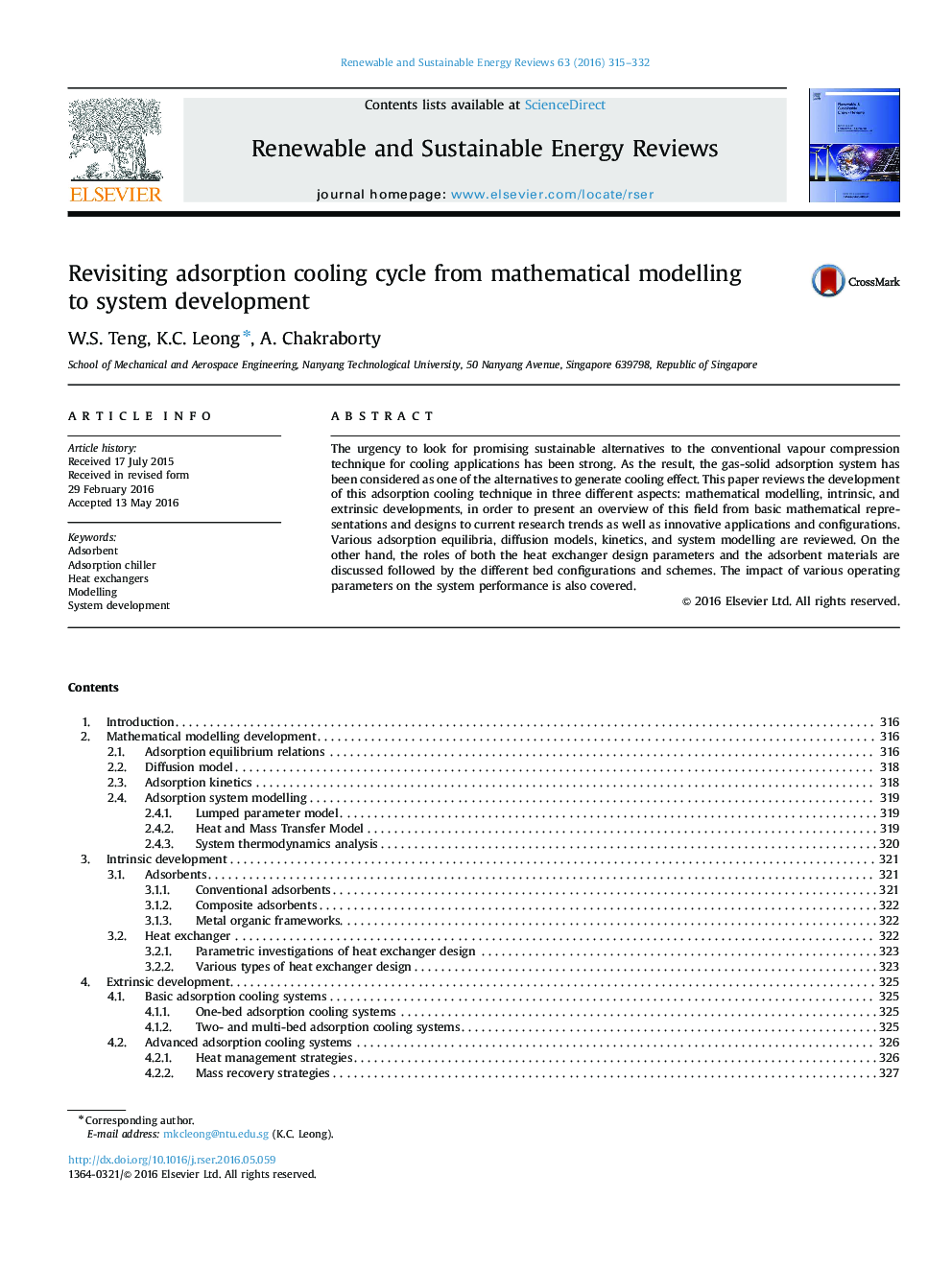 Revisiting adsorption cooling cycle from mathematical modelling to system development