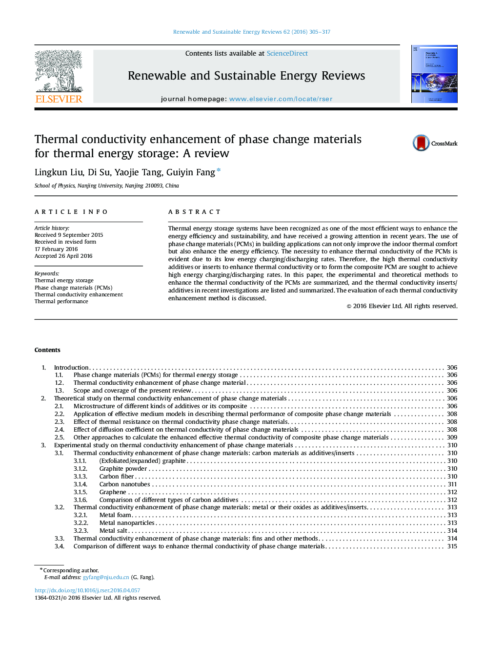 Thermal conductivity enhancement of phase change materials for thermal energy storage: A review