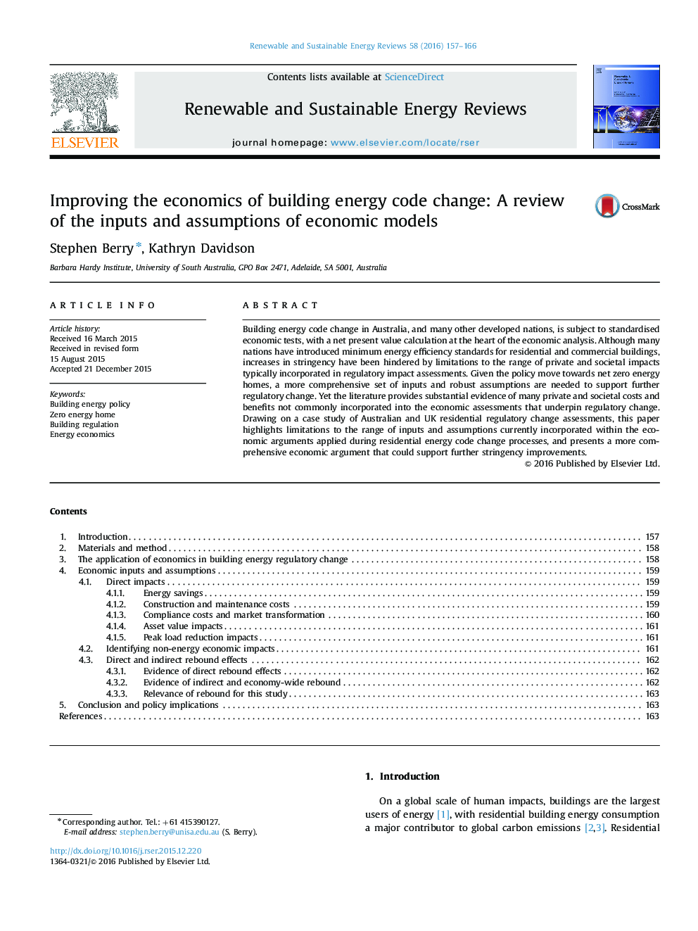 بهبود اقتصاد تغییر ساختار انرژی: بازبینی ورودی ها و فرضیه های مدل های اقتصادی 