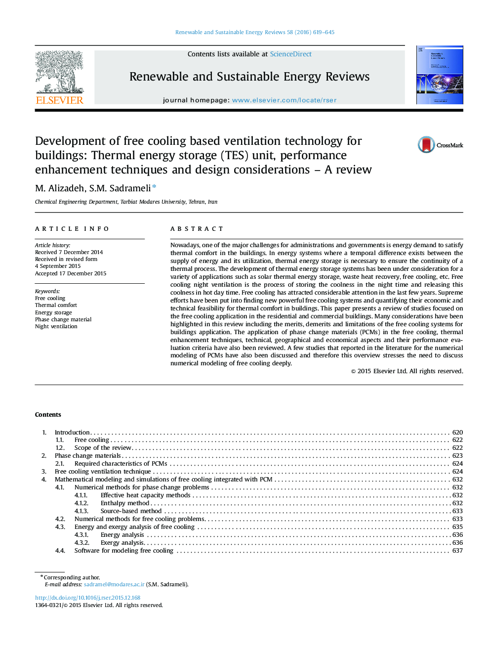 Development of free cooling based ventilation technology for buildings: Thermal energy storage (TES) unit, performance enhancement techniques and design considerations - A review