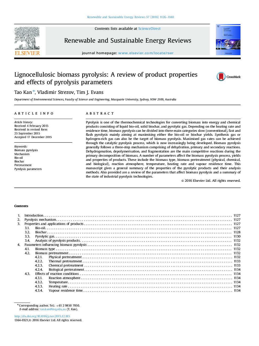 پیرولیز زیست توده لیگنوسلولزیک: بررسی خواص محصول و اثرات پارامترهای پیررولیز 
