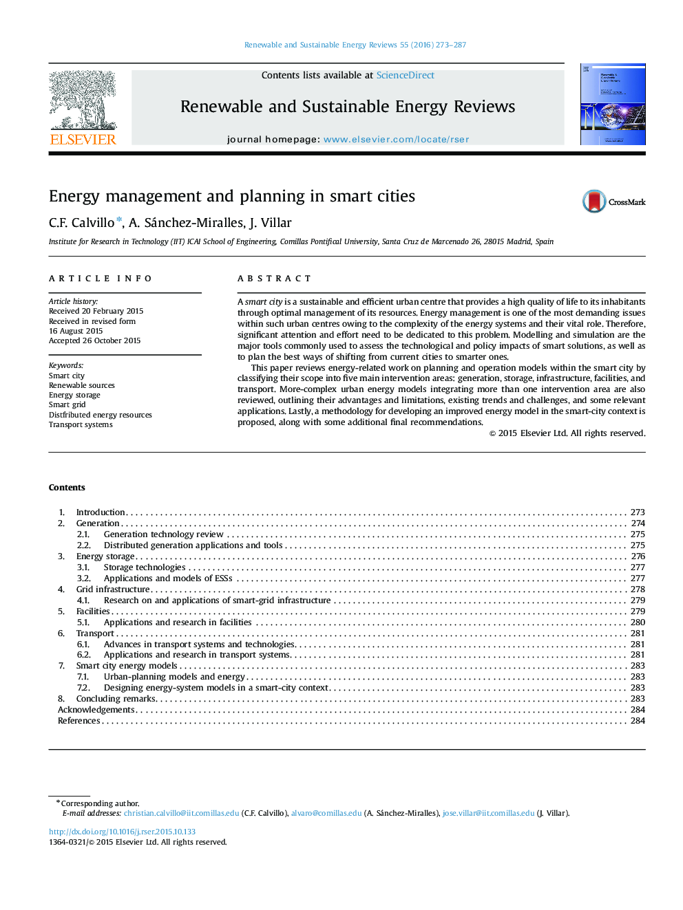 Energy management and planning in smart cities