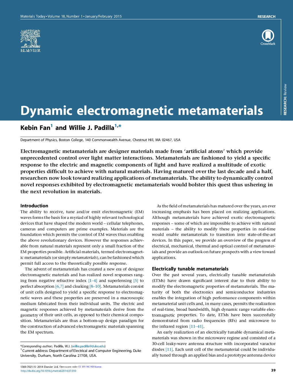 Dynamic electromagnetic metamaterials