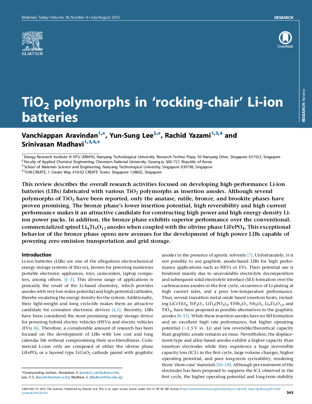 TiO2 polymorphs in ‘rocking-chair’ Li-ion batteries