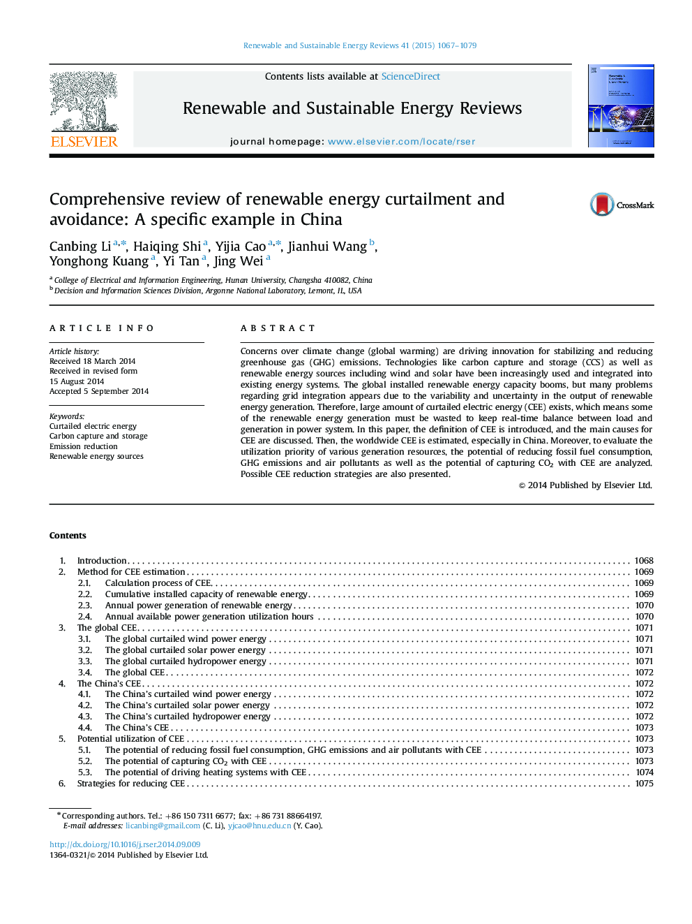 Comprehensive review of renewable energy curtailment and avoidance: A specific example in China