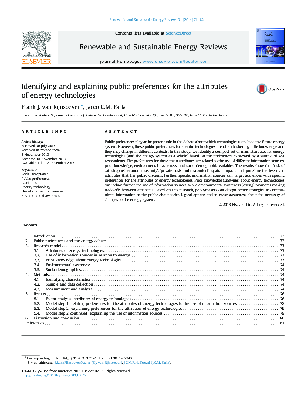 Identifying and explaining public preferences for the attributes of energy technologies