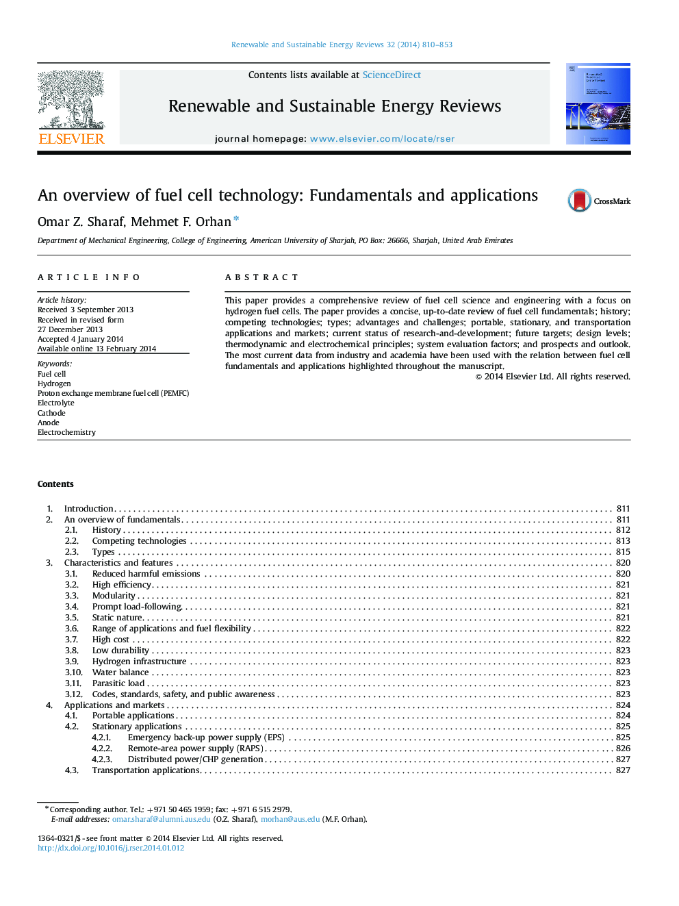 An overview of fuel cell technology: Fundamentals and applications