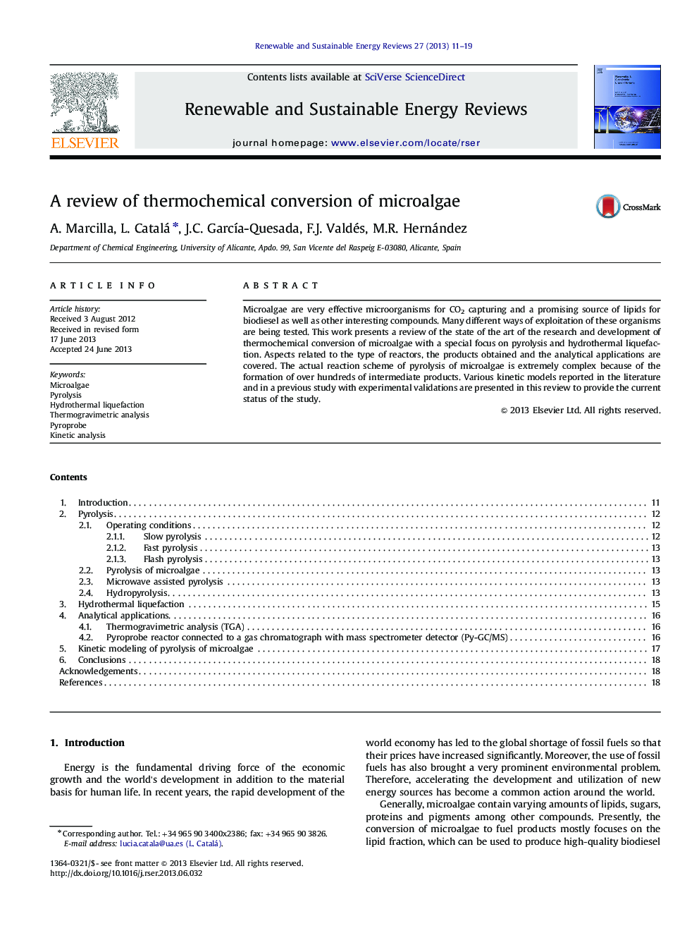 A review of thermochemical conversion of microalgae