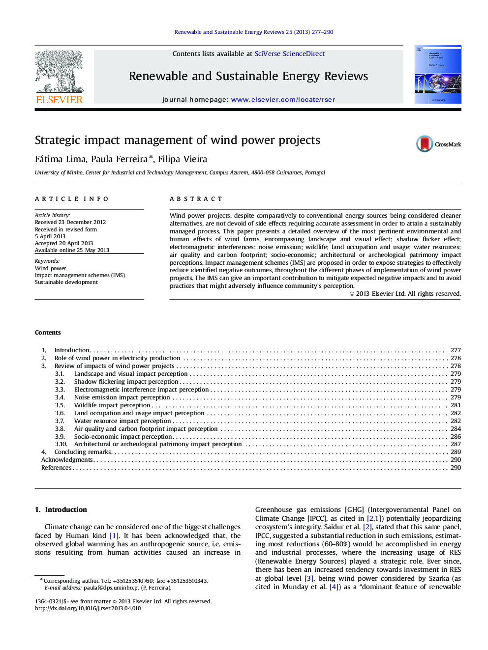 Strategic impact management of wind power projects