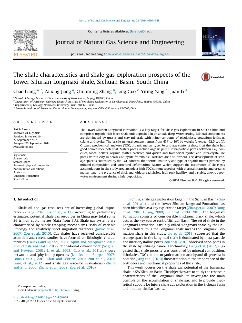 The shale characteristics and shale gas exploration prospects of the Lower Silurian Longmaxi shale, Sichuan Basin, South China