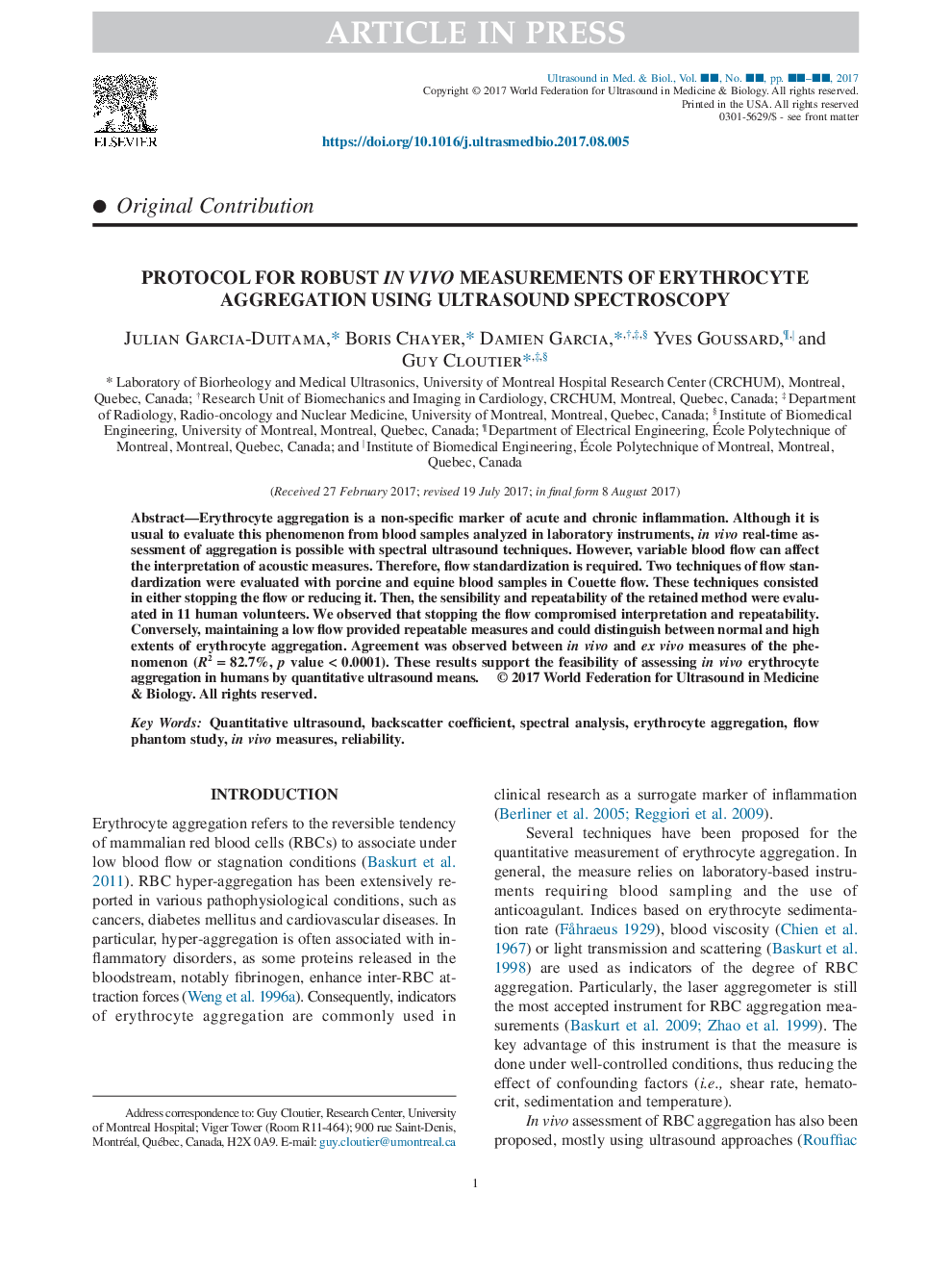 Protocol for Robust InÂ Vivo Measurements of Erythrocyte Aggregation Using Ultrasound Spectroscopy