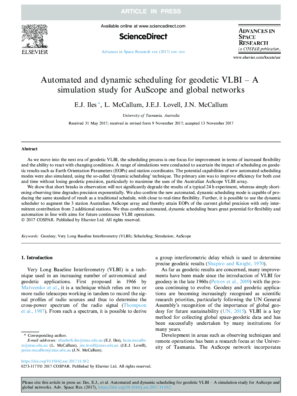 Automated and dynamic scheduling for geodetic VLBI - A simulation study for AuScope and global networks