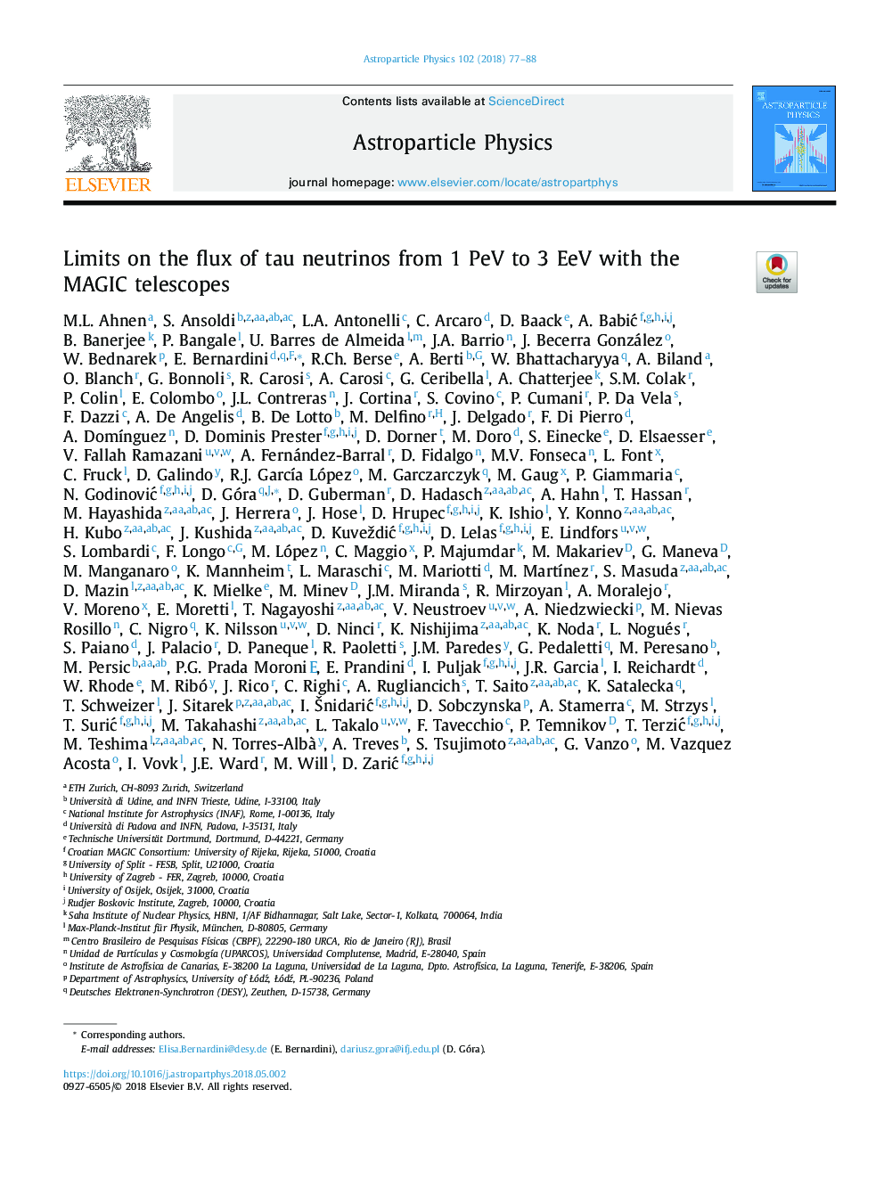 Limits on the flux of tau neutrinos from 1Â PeV to 3Â EeV with the MAGIC telescopes