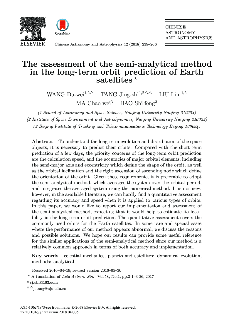 The assessment of the semi-analytical method in the long-term orbit prediction of Earth satellites