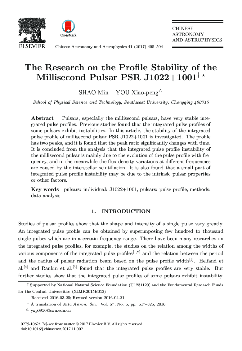 The Research on the Profile Stability of the Millisecond Pulsar PSR J1022+1001