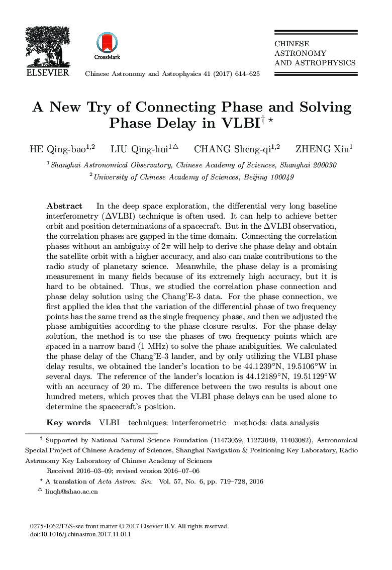 A New Try of Connecting Phase and Solving Phase Delay in VLBI