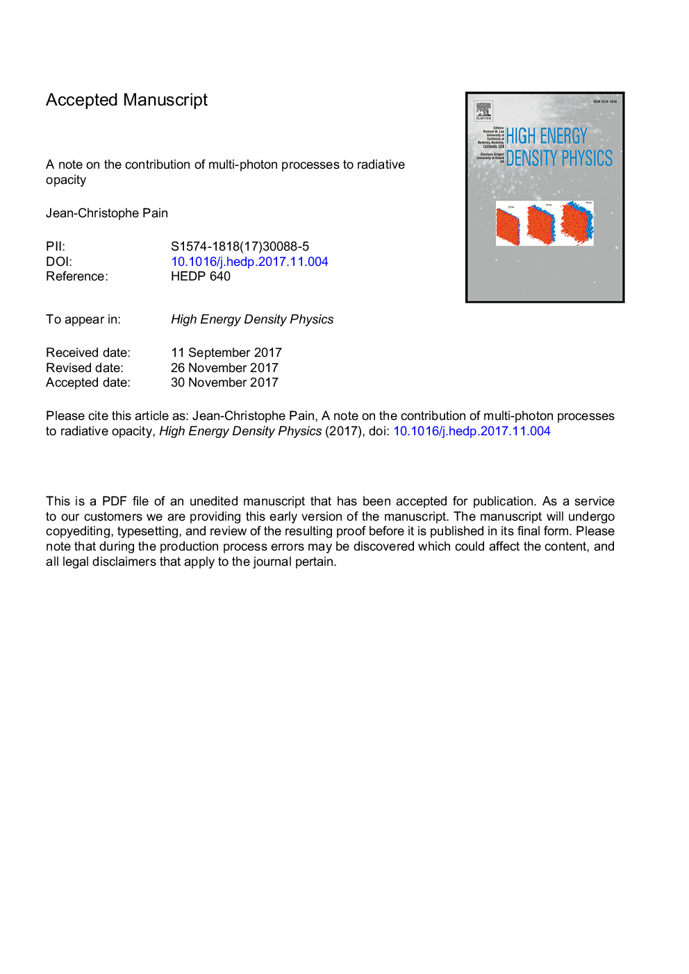 A note on the contribution of multi-photon processes to radiative opacity