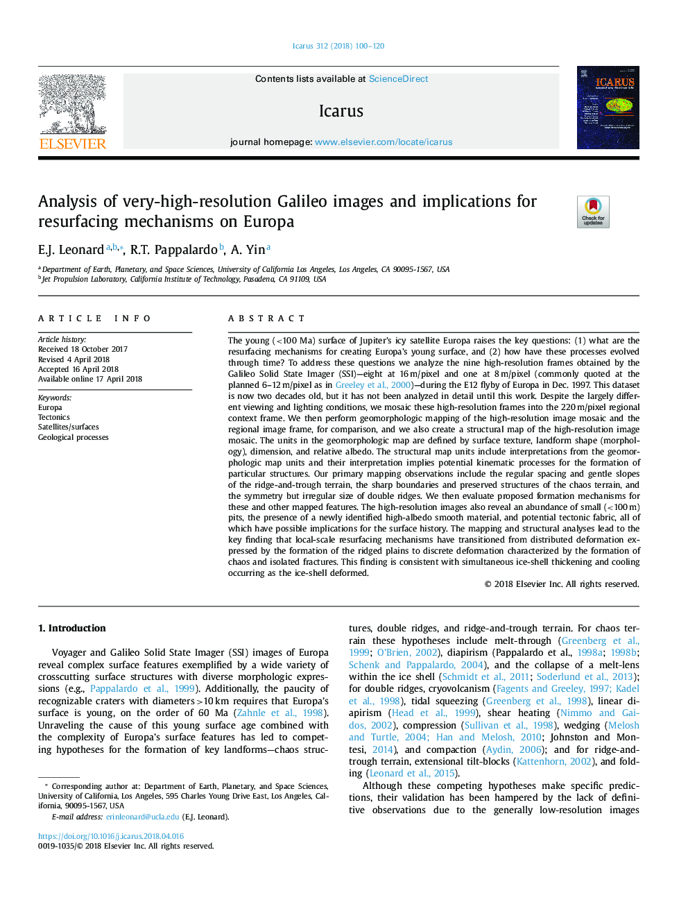 Analysis of very-high-resolution Galileo images and implications for resurfacing mechanisms on Europa