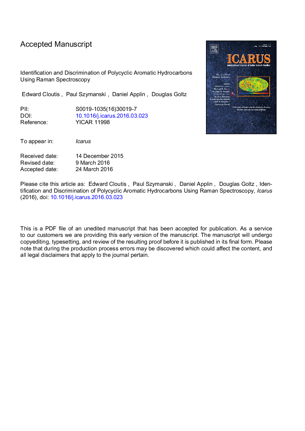 شناسایی و تبعیض از هیدروکربن های آروماتیک چند حلقه ای با استفاده از طیف سنجی رامان 