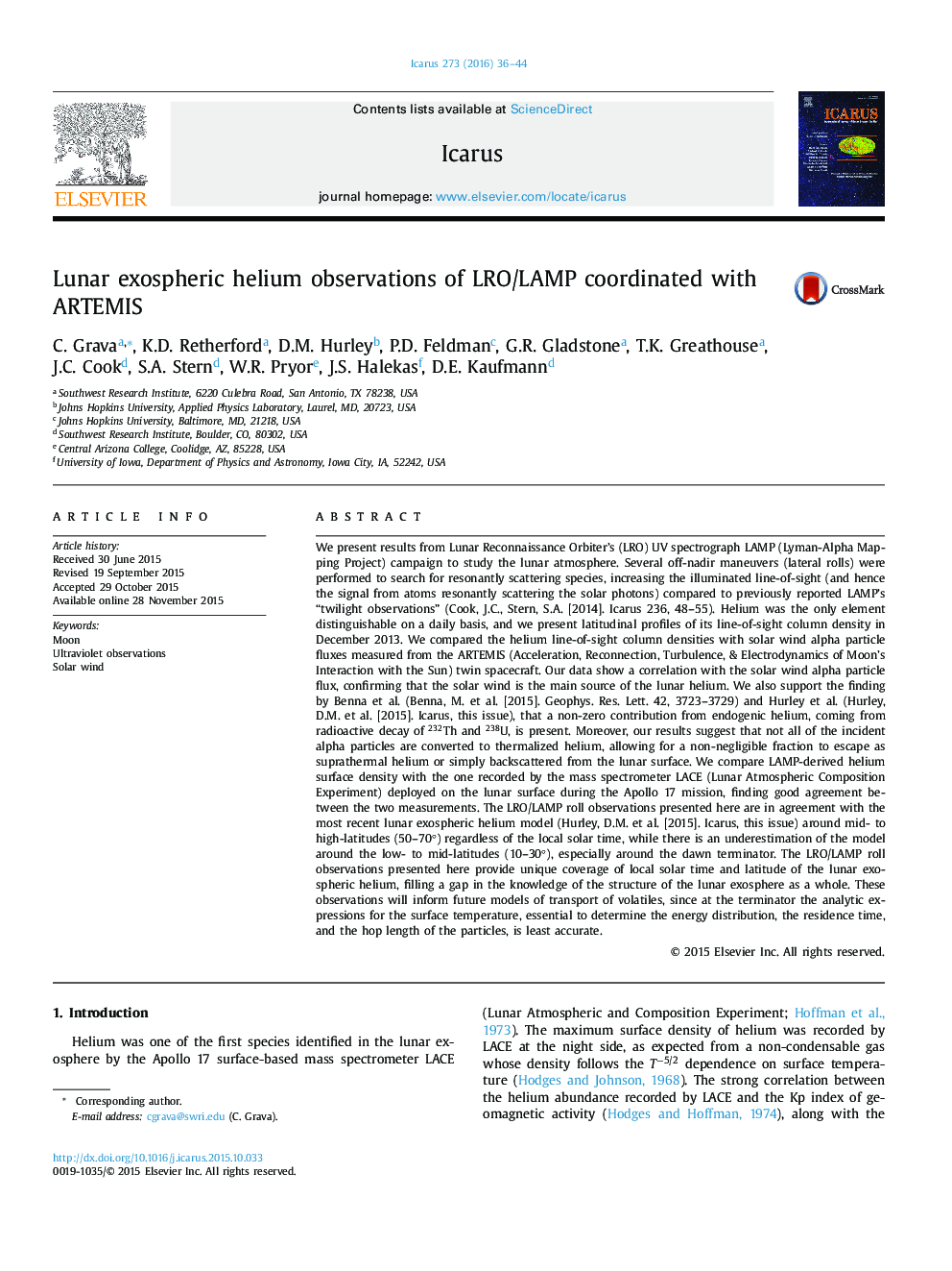 Lunar exospheric helium observations of LRO/LAMP coordinated with ARTEMIS