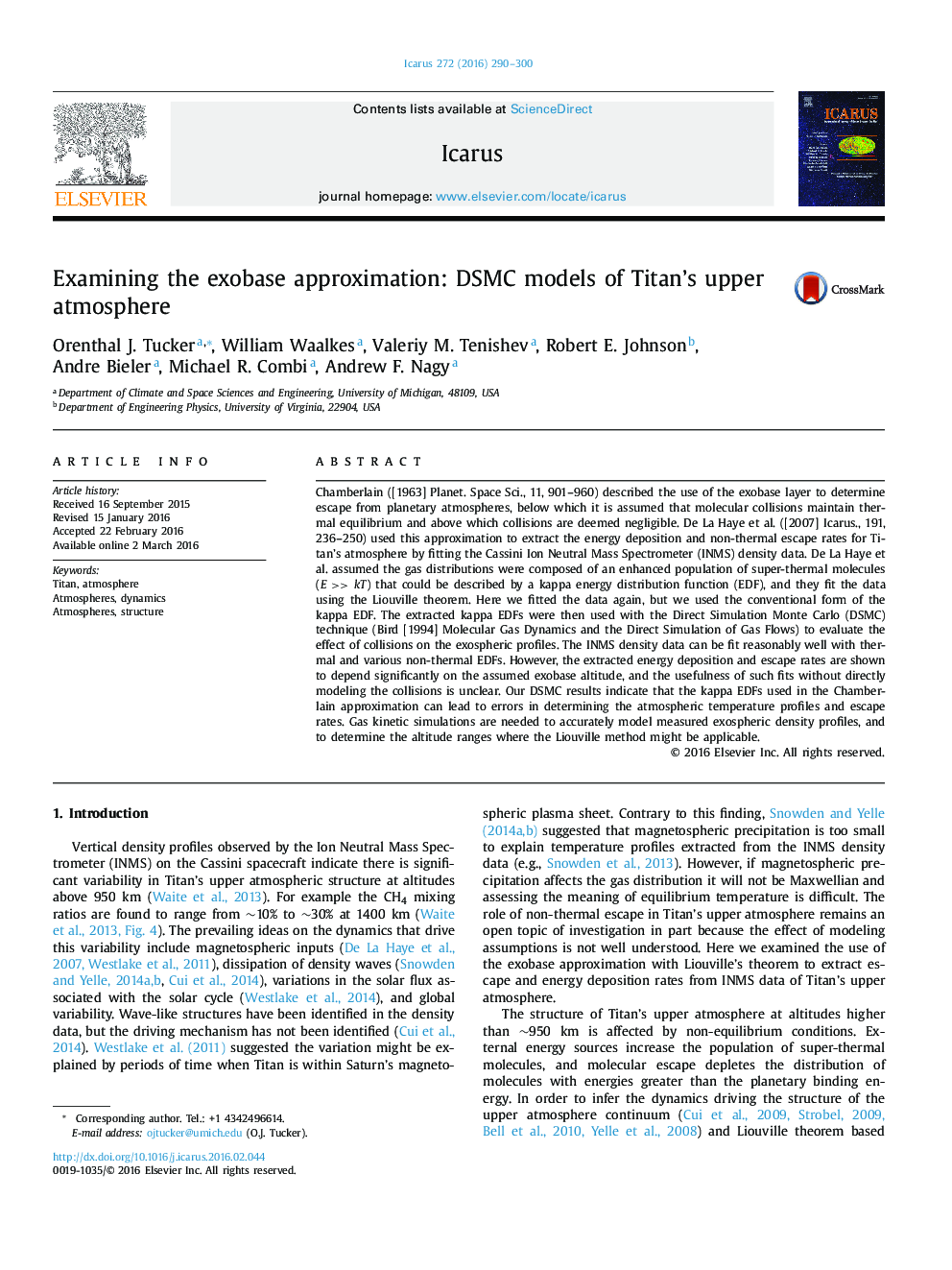 Examining the exobase approximation: DSMC models of Titan's upper atmosphere