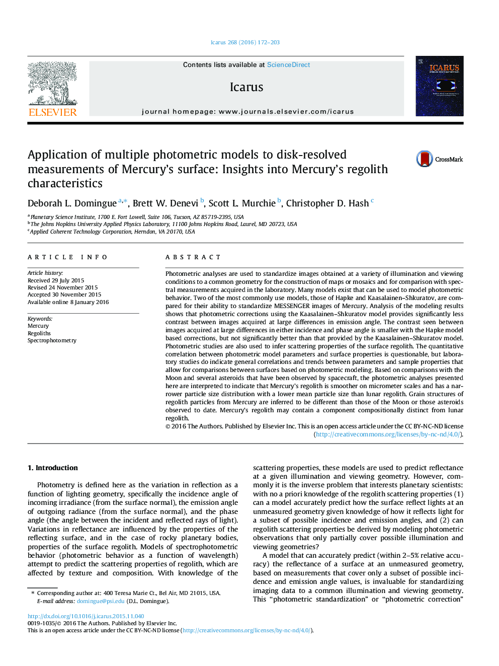 Application of multiple photometric models to disk-resolved measurements of Mercury's surface: Insights into Mercury's regolith characteristics