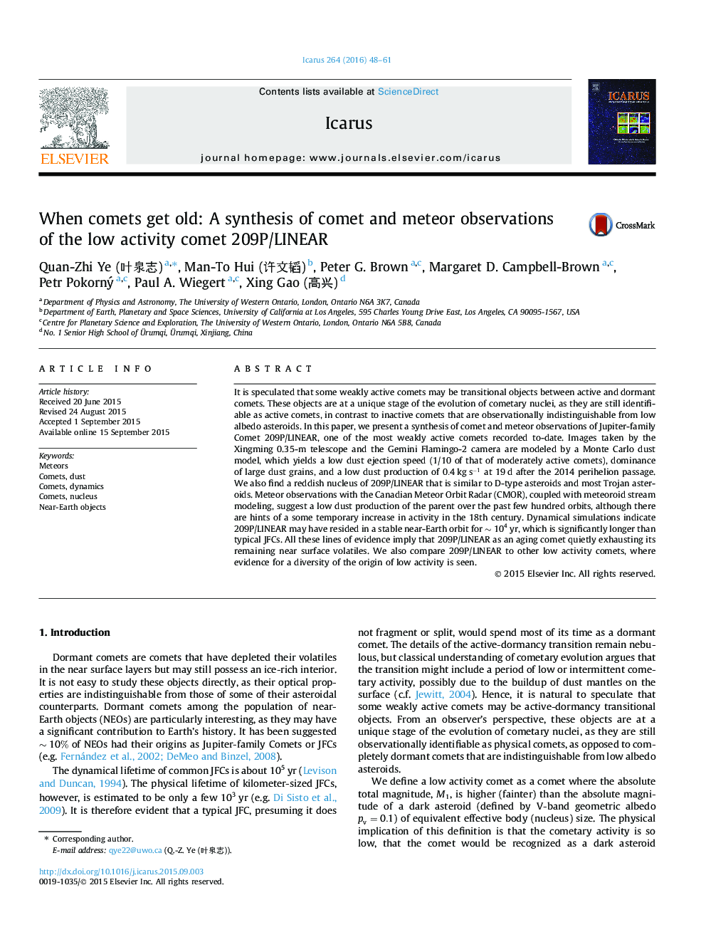 When comets get old: A synthesis of comet and meteor observations of the low activity comet 209P/LINEAR