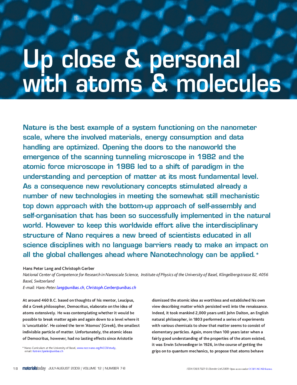 Up close & personal with atoms & molecules