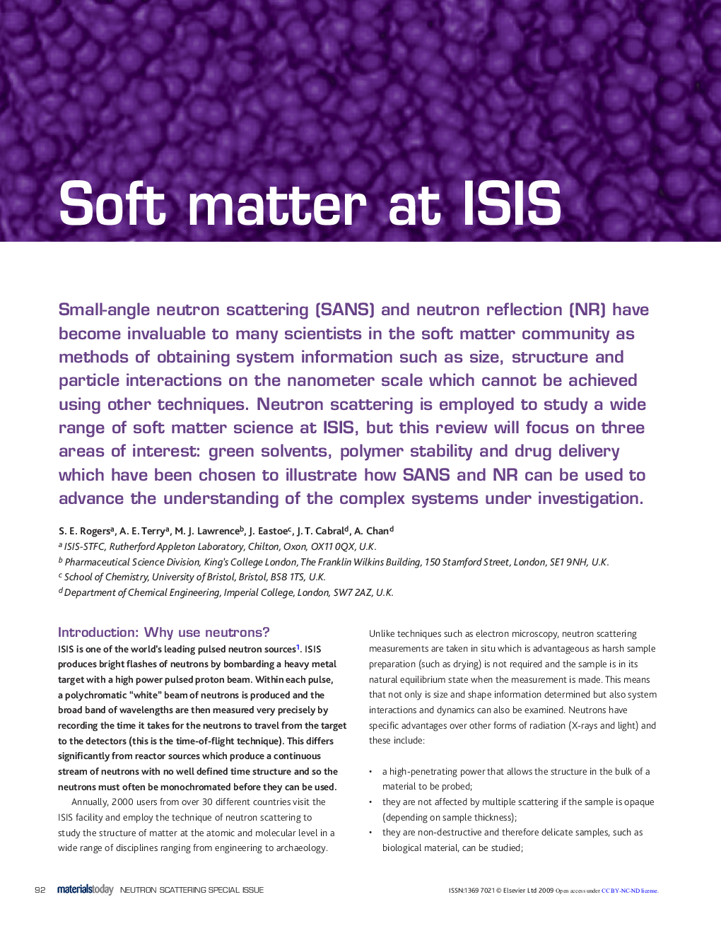 Soft matter at ISIS