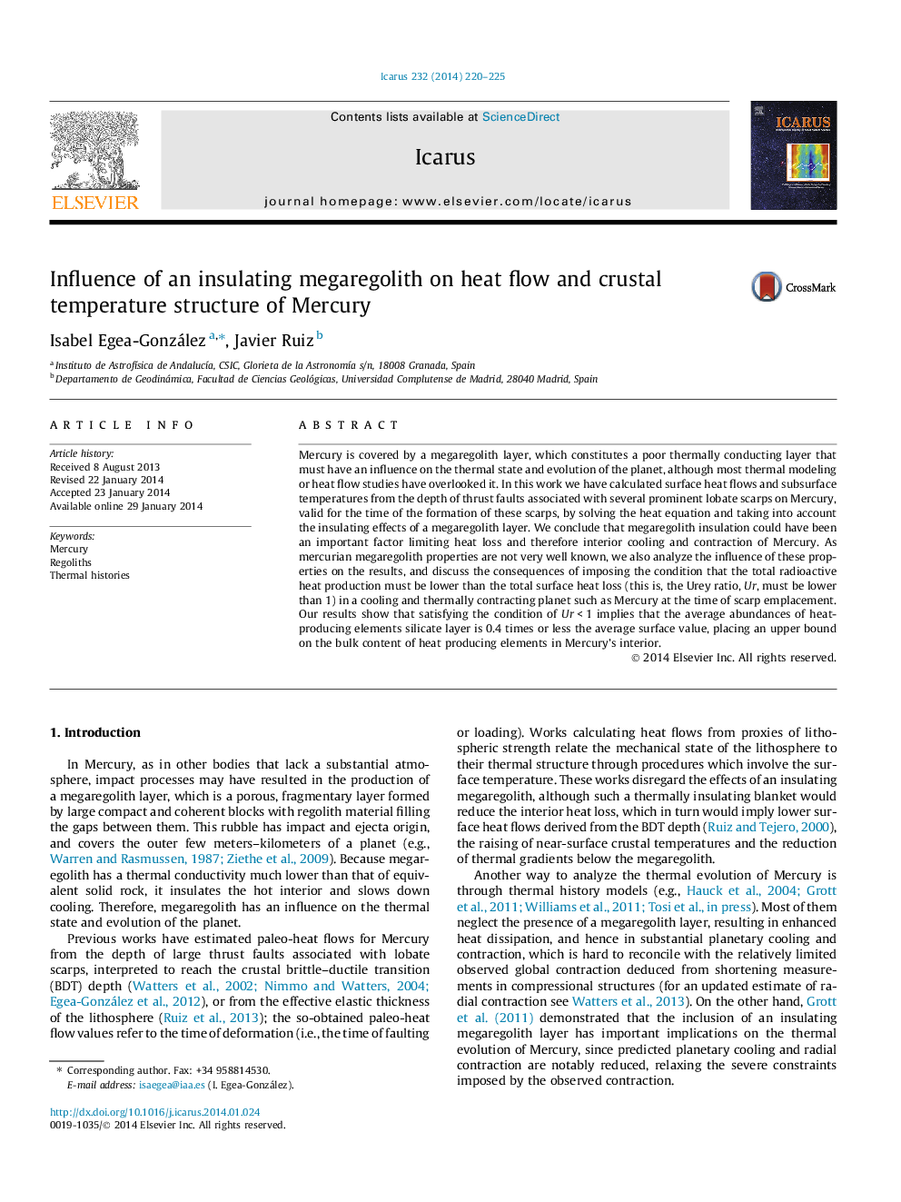 Influence of an insulating megaregolith on heat flow and crustal temperature structure of Mercury