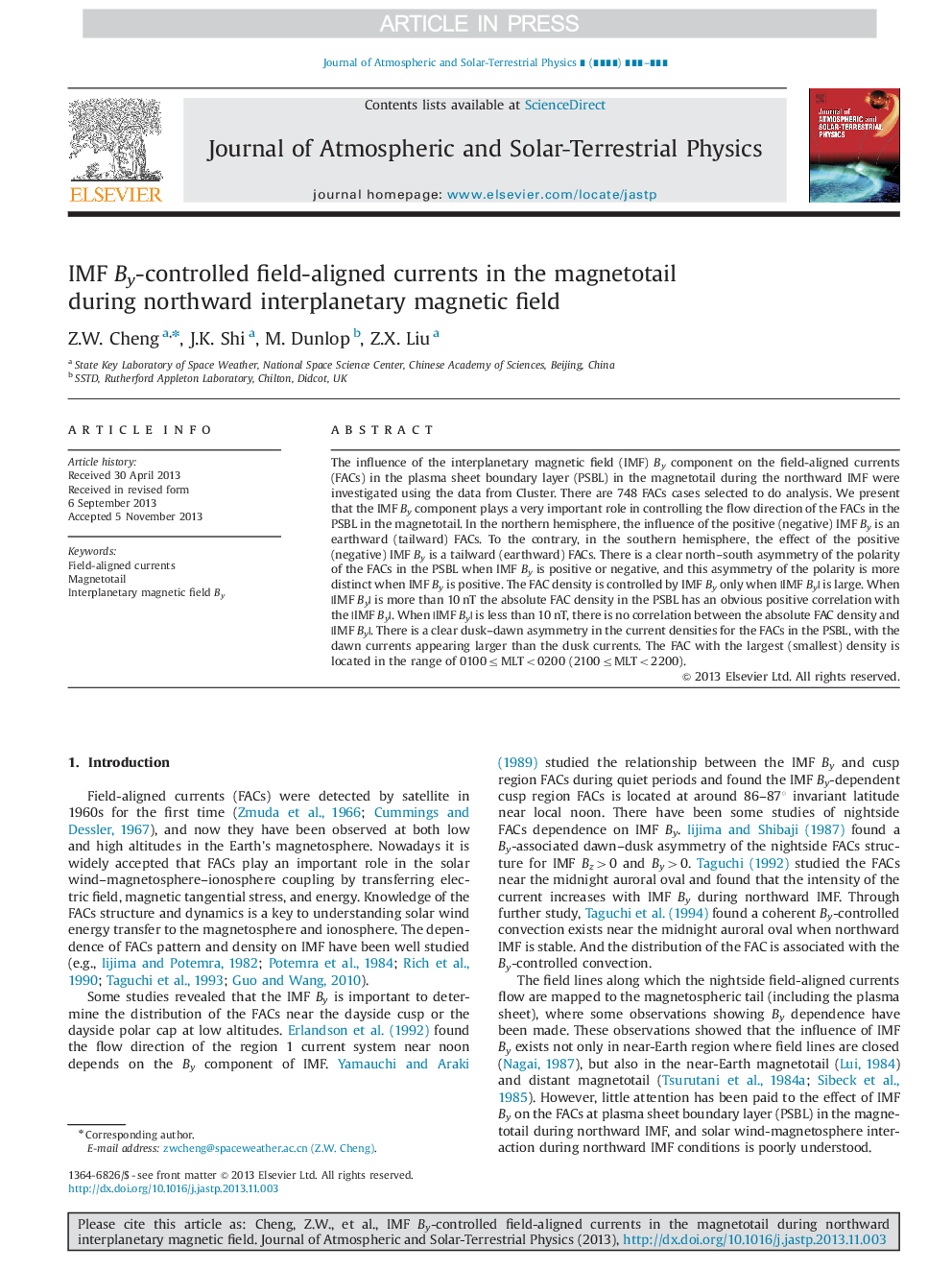 IMF By-controlled field-aligned currents in the magnetotail during northward interplanetary magnetic field