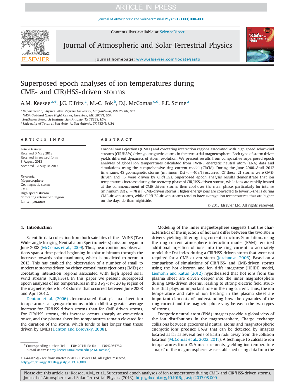 Superposed epoch analyses of ion temperatures during CME- and CIR/HSS-driven storms