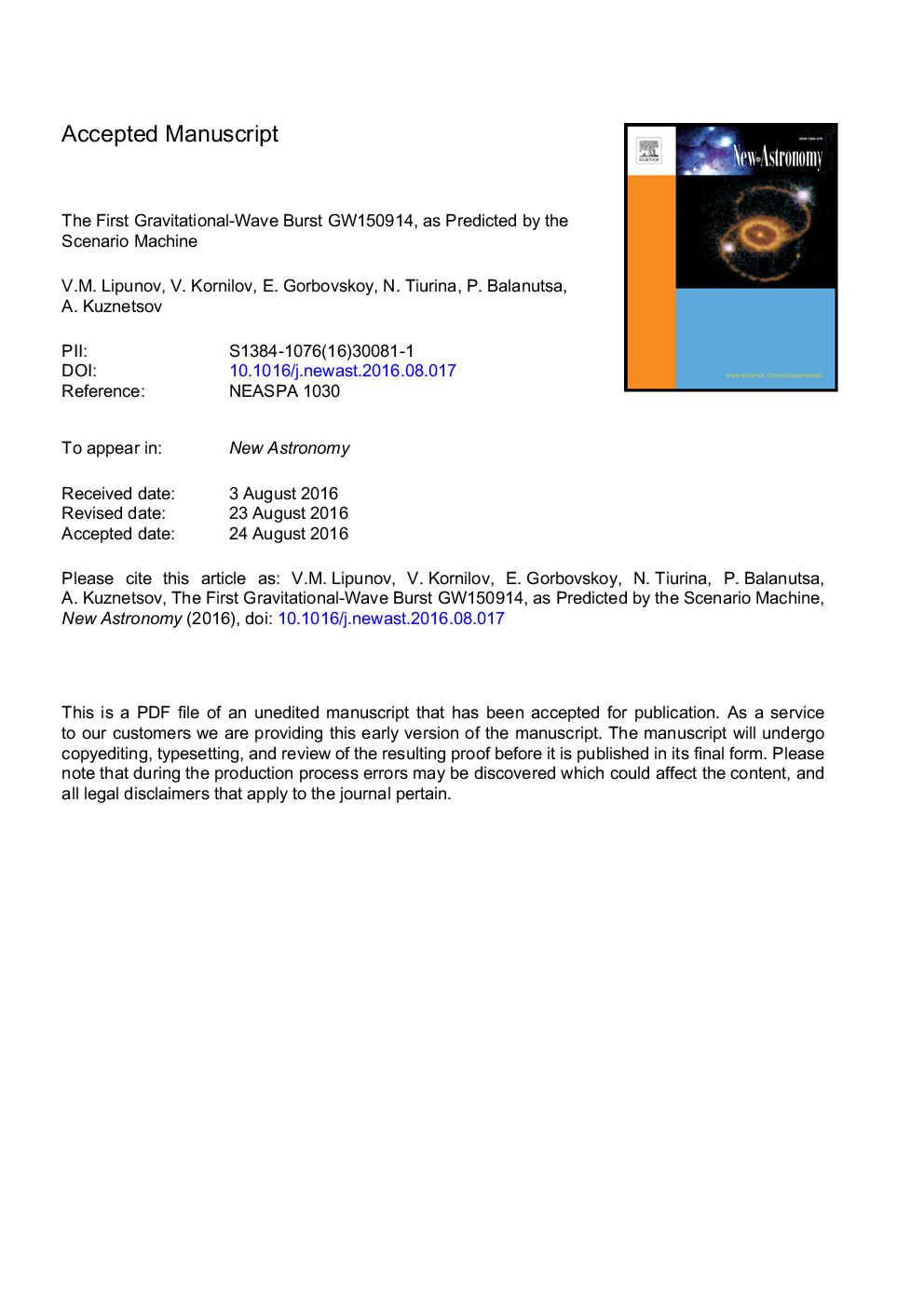 The first gravitational-wave burst GW150914, as predicted by the scenario machine