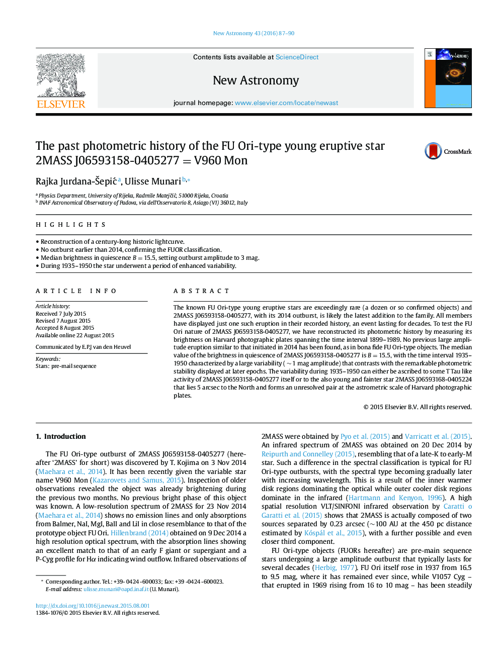 The past photometric history of the FU Ori-type young eruptive star 2MASS J06593158-0405277 = V960 Mon