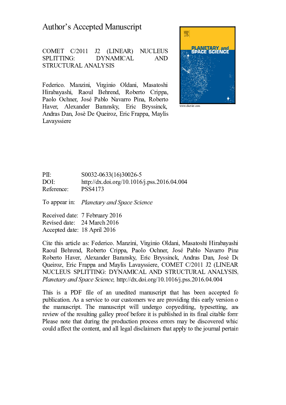 Comet C/2011 J2 (LINEAR) nucleus splitting: Dynamical and structural analysis