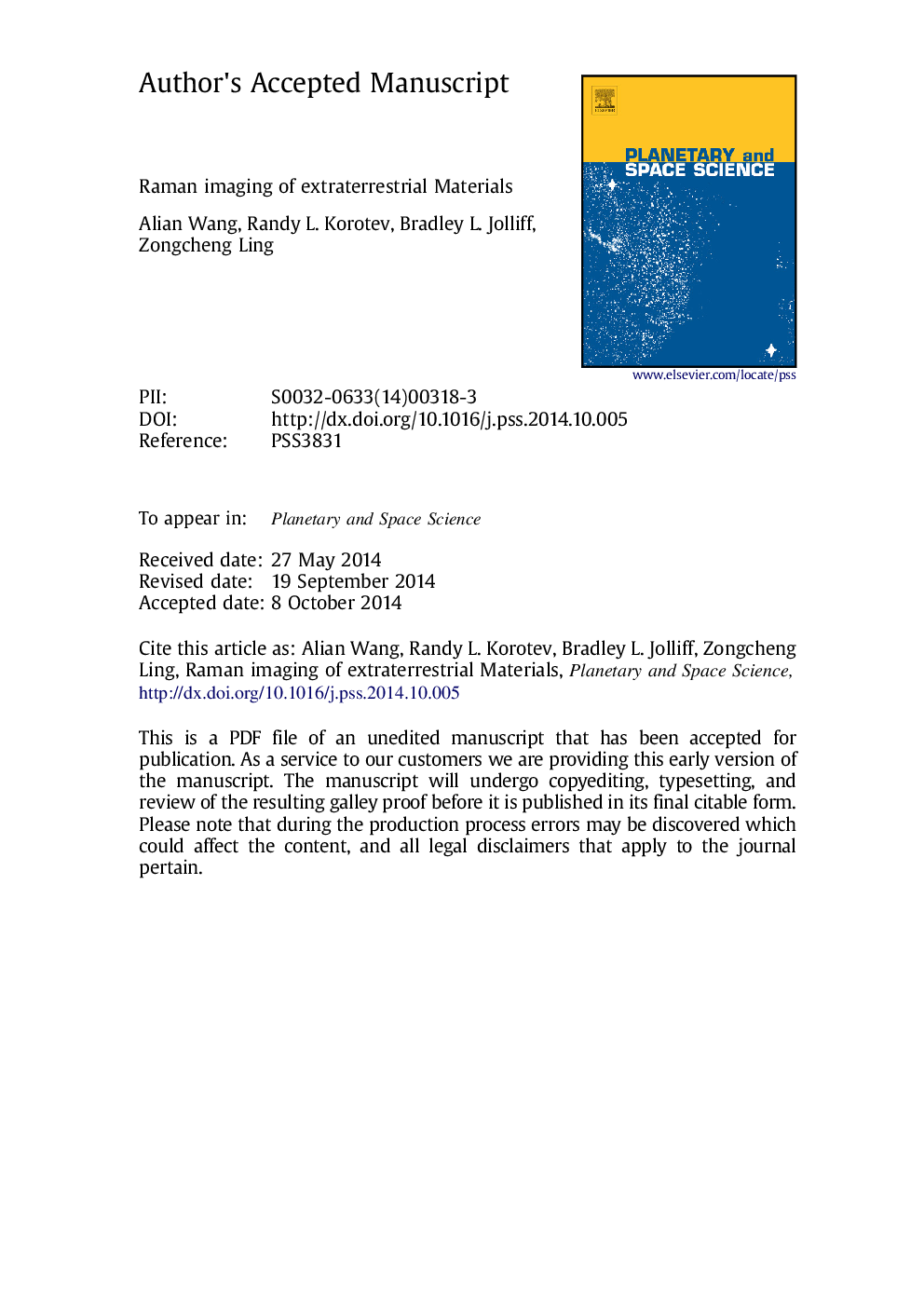 Raman imaging of extraterrestrial materials